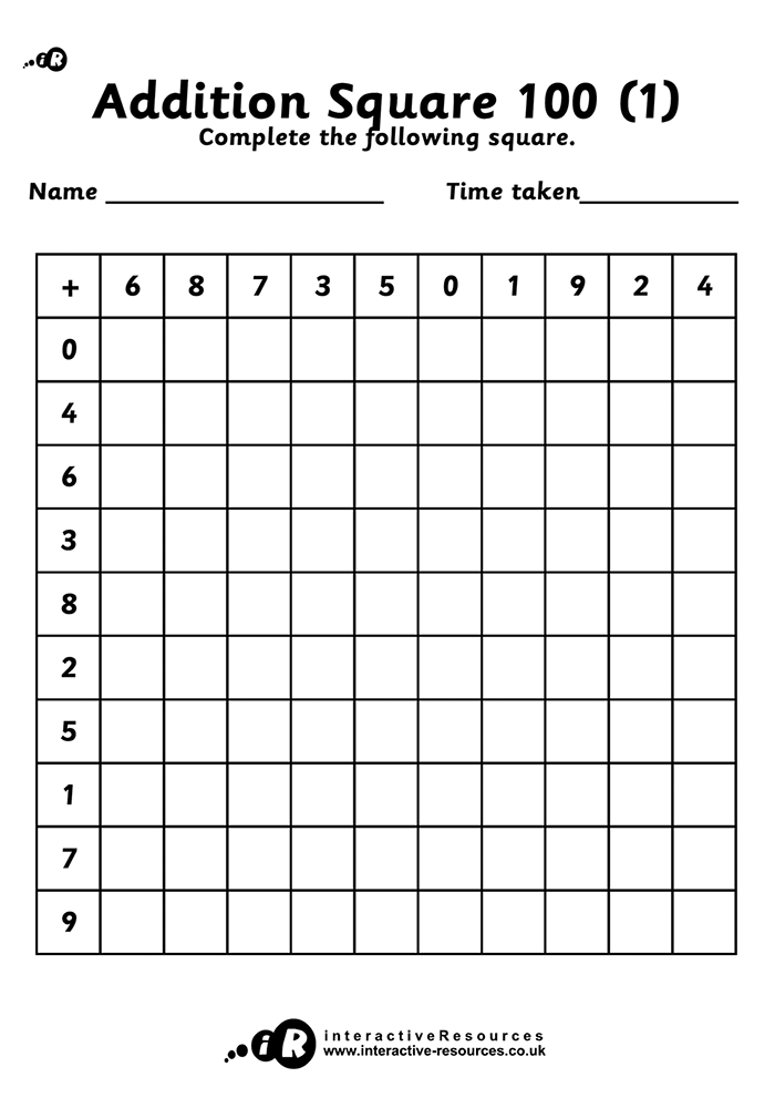 Addition Grids
