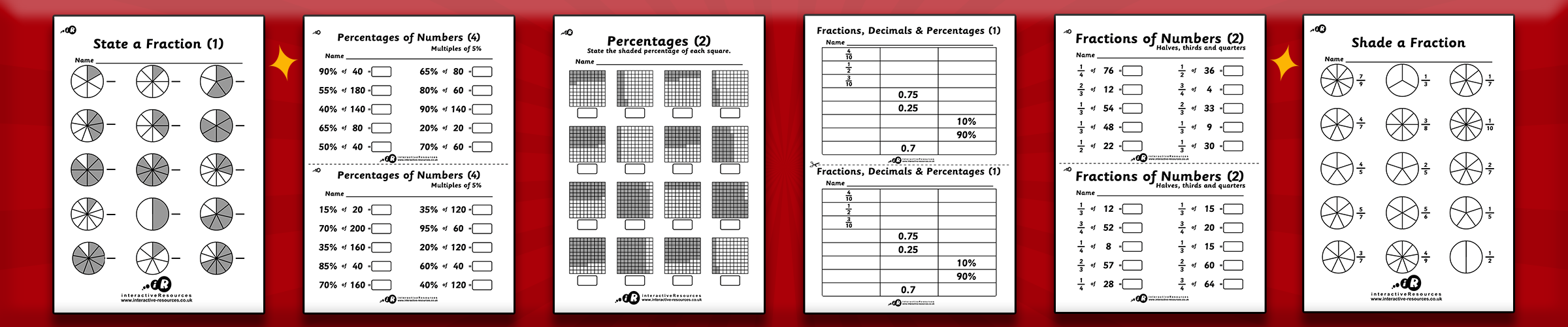 Fractions Worksheets