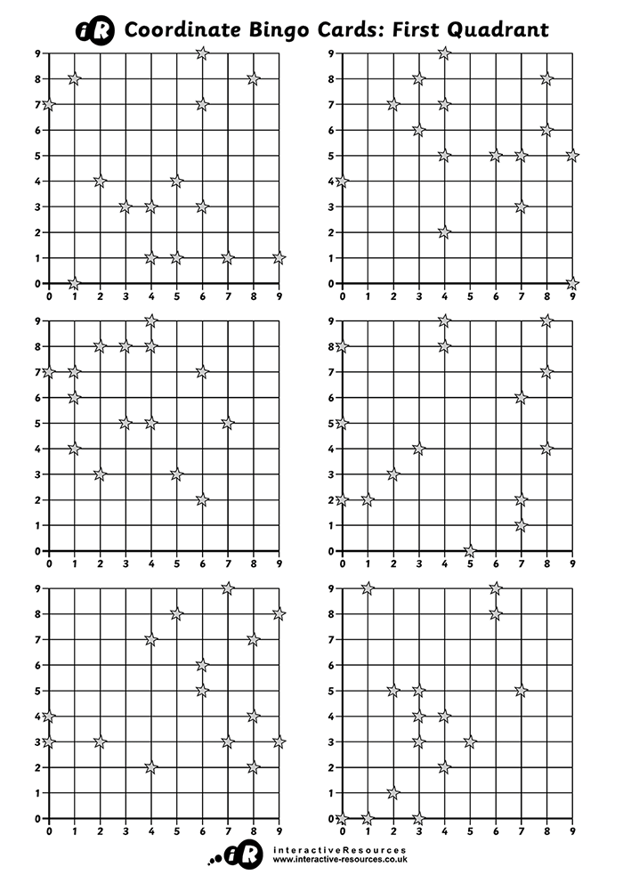 Coordinate Bingo Cards