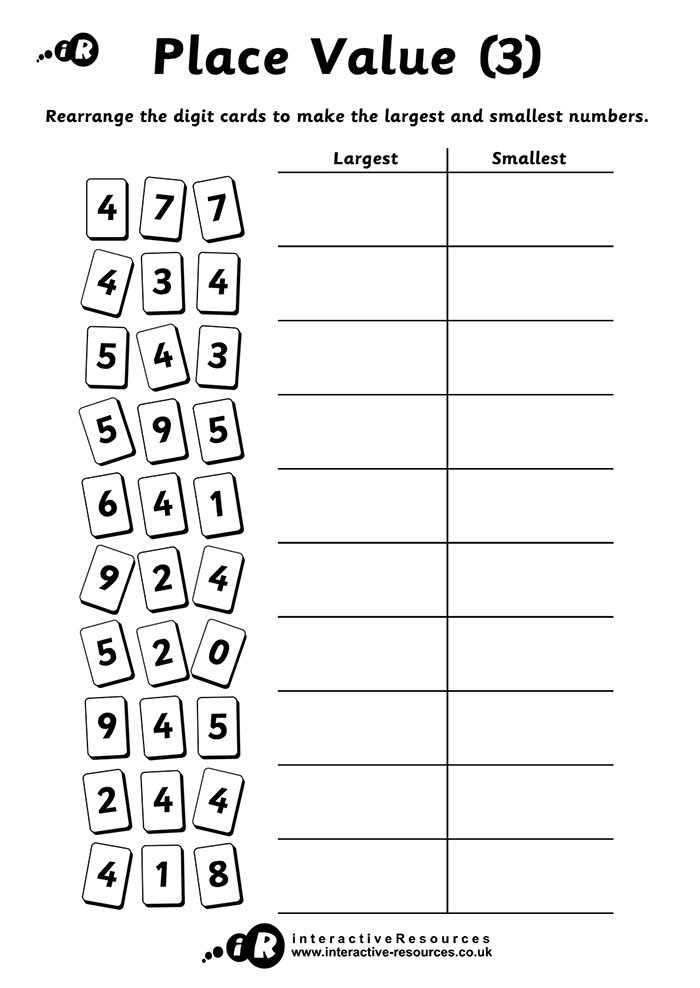 Place Value - 3 digits