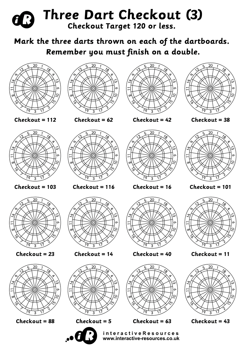 Three Dart Checkout (3)