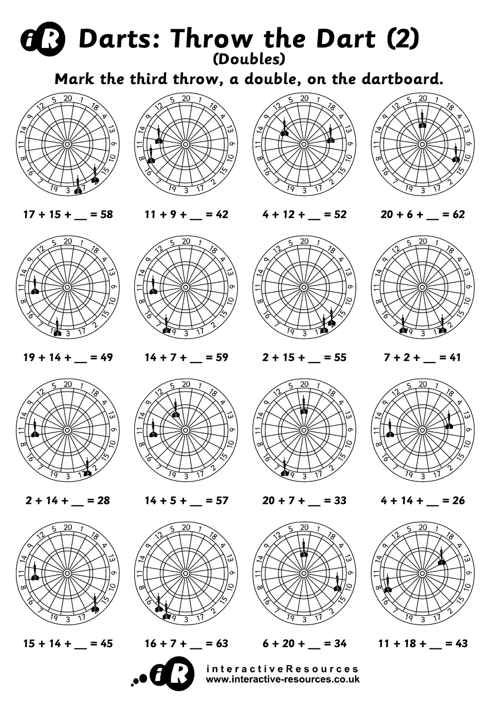 Darts: Throw the dart (Double)