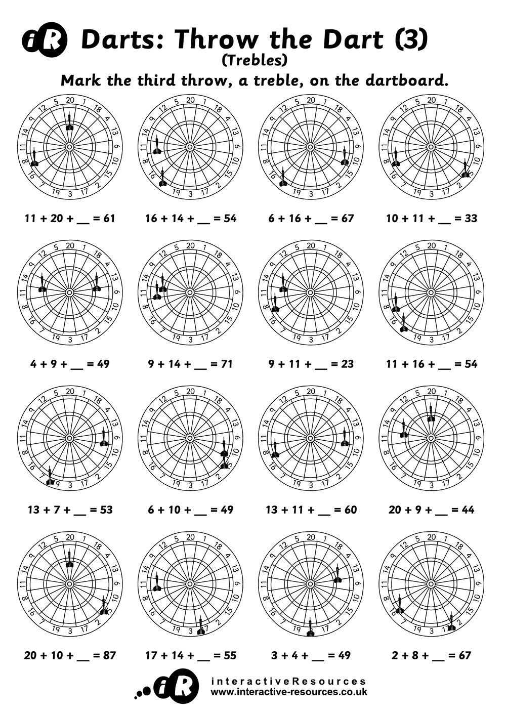 Darts: Throw the dart (Treble)